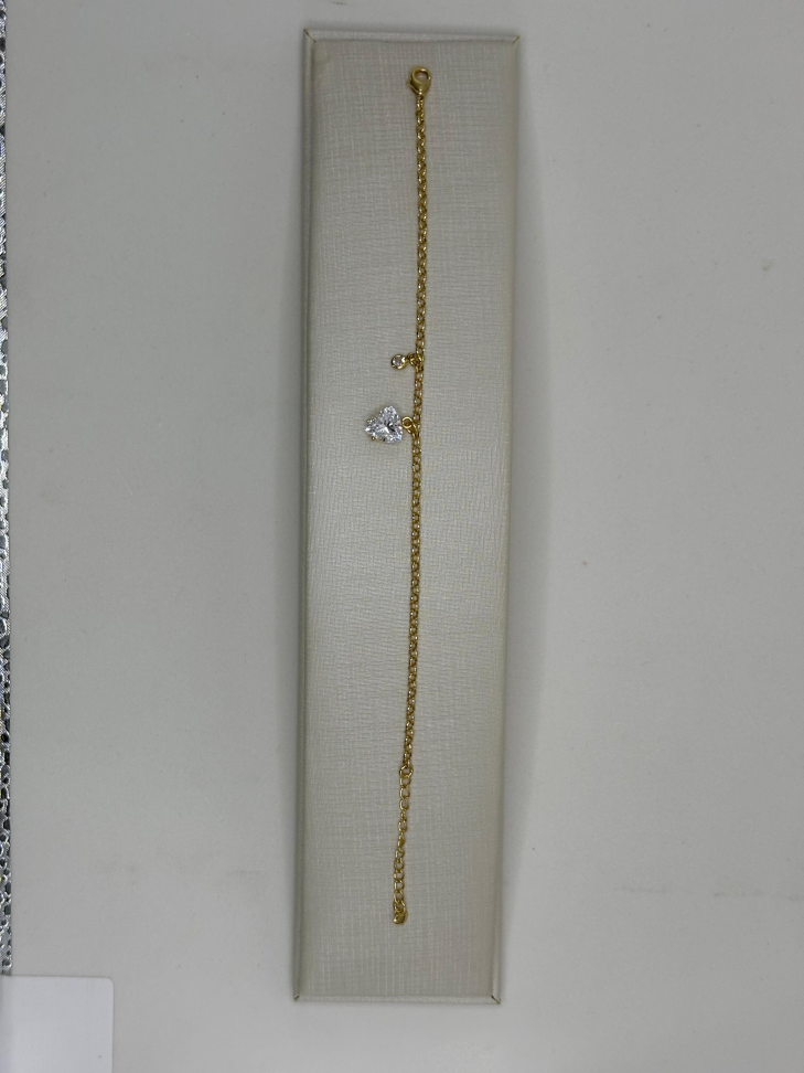 Pulseira semijoia coração ponto de luz - #2