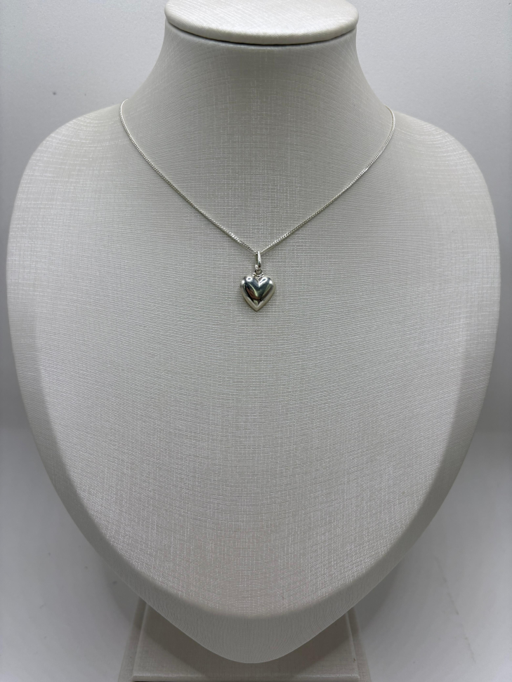 Gargantilha prata veneziana coração liso - #2