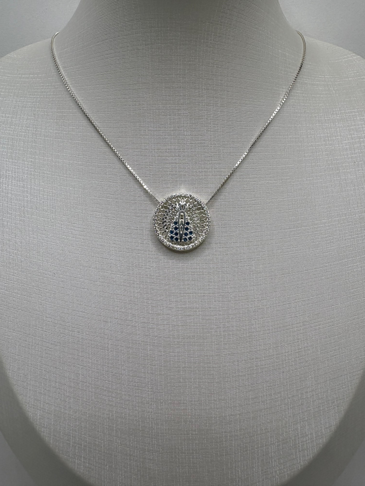 Gargantilha prata veneziana Nossa Senhora Aparecida - #2