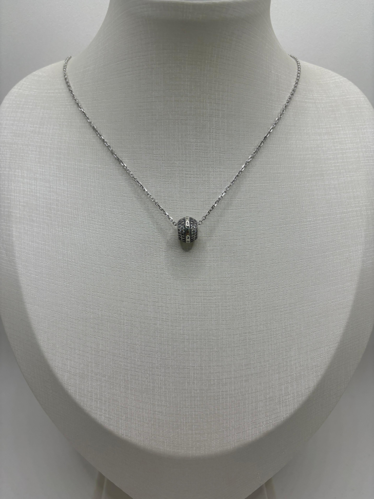 Gargantilha prata círculo - #2