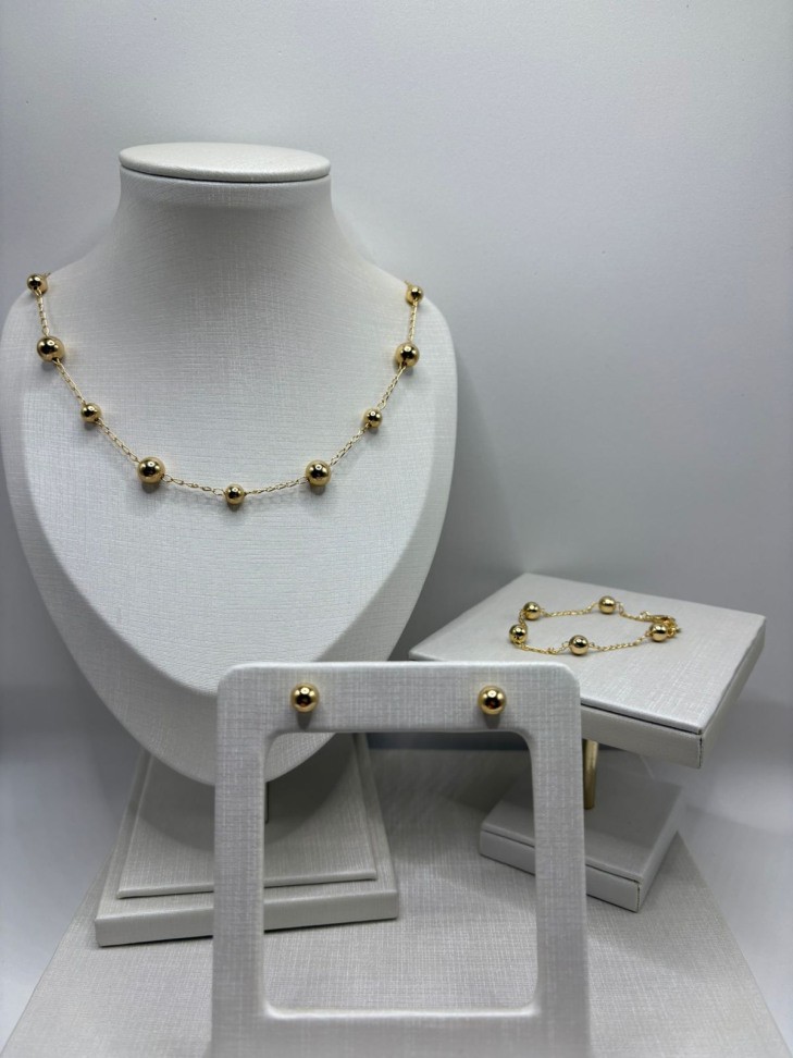 Pulseria semijoia elos com bolas - #3