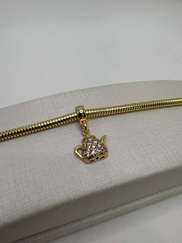 Berloque semijoia chaleira - #2