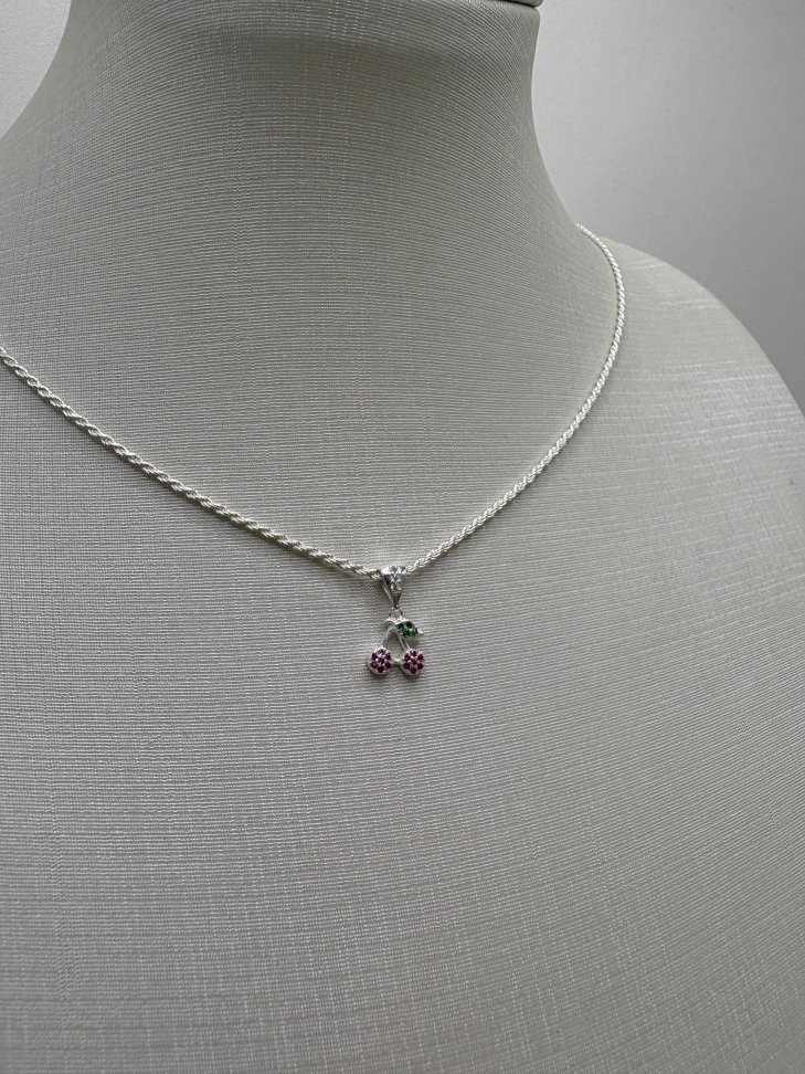 Pingente prata cereja - #2