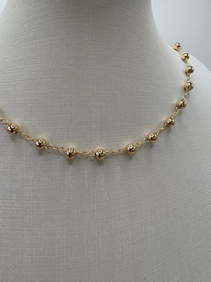 Gargantilha semijoia bolas espaçadas - #2