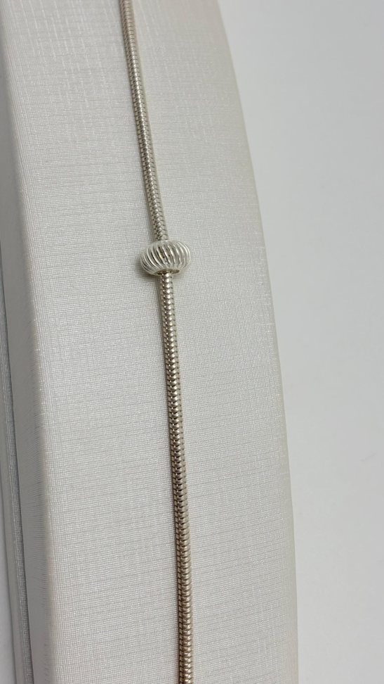 Berloque prata separador listrado - #3