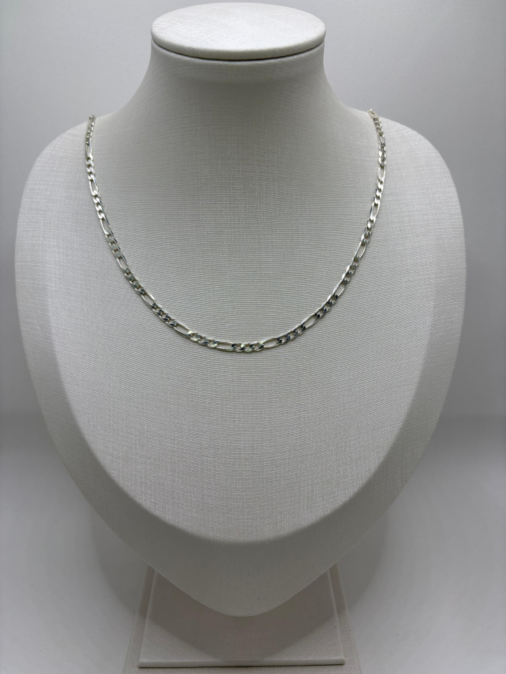 Corrente prata 3x1 60cm - #2