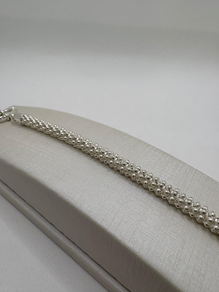 Pulseira prata pipoca - #1