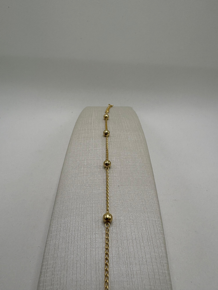 Pulseira semijoia bolas espaçadas. - #4