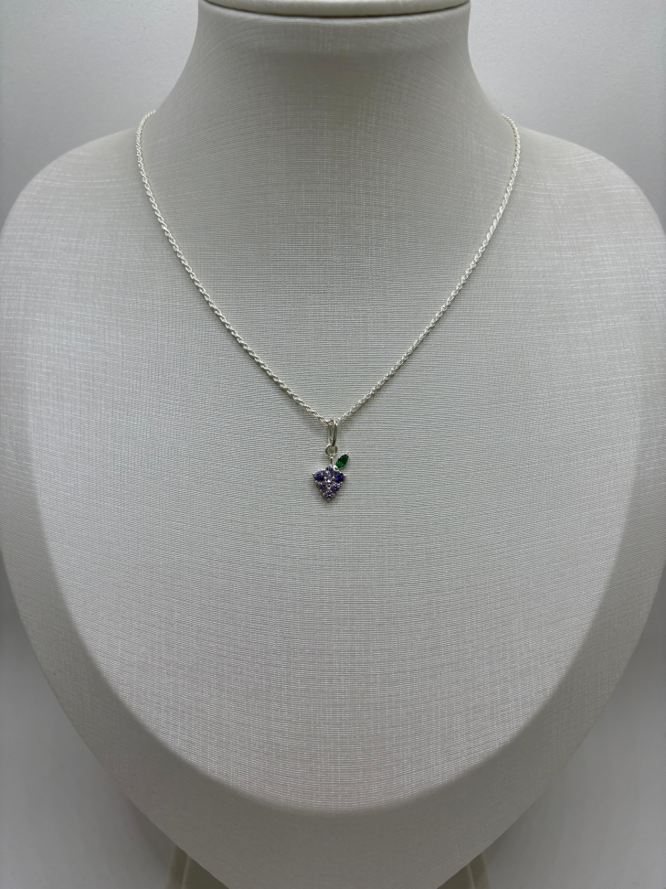 Pingente prata infantil uva - #2