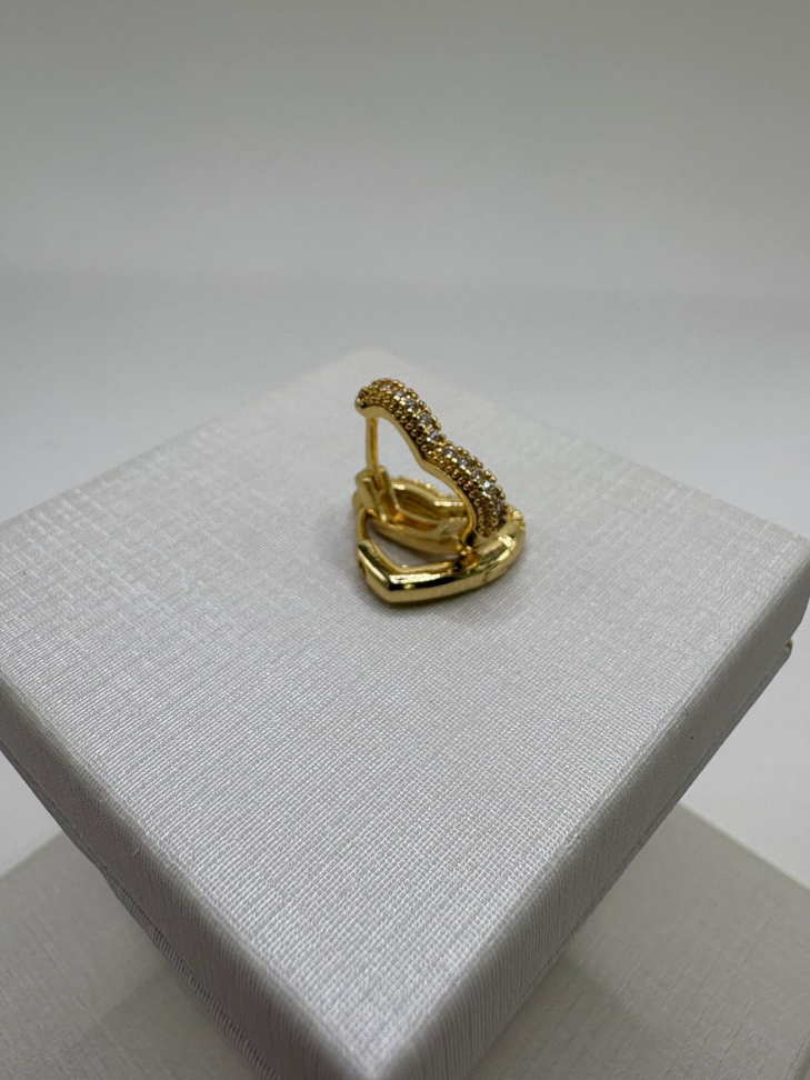 Brinco semijoia argola coração - #3