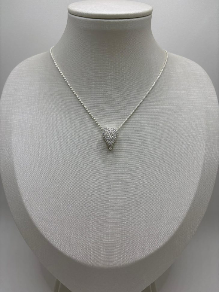 Pingente prata coração click - #2