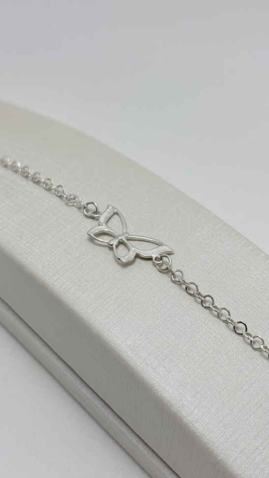 Pulseira prata borboleta - #1