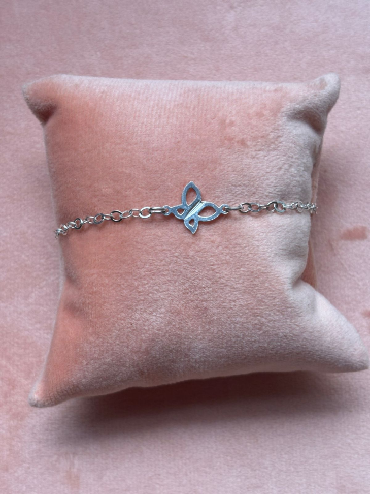 Pulseira prata borboleta - #2