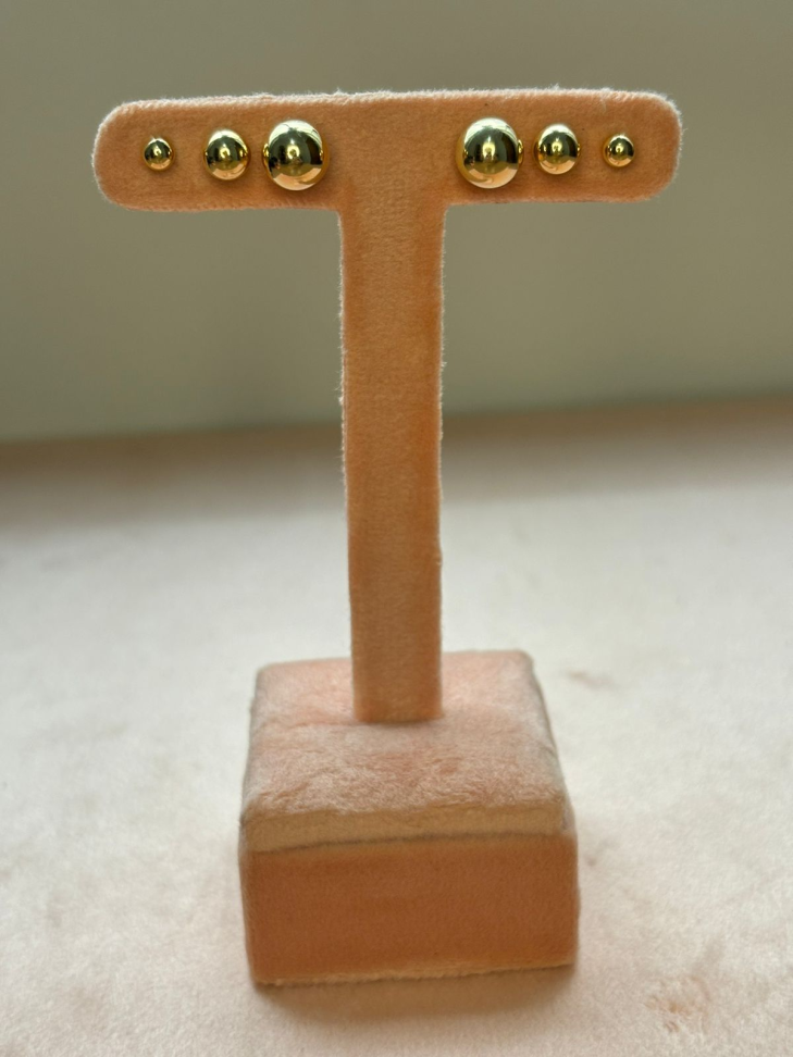 Brinco semijoia bola lisa 4mm - #2