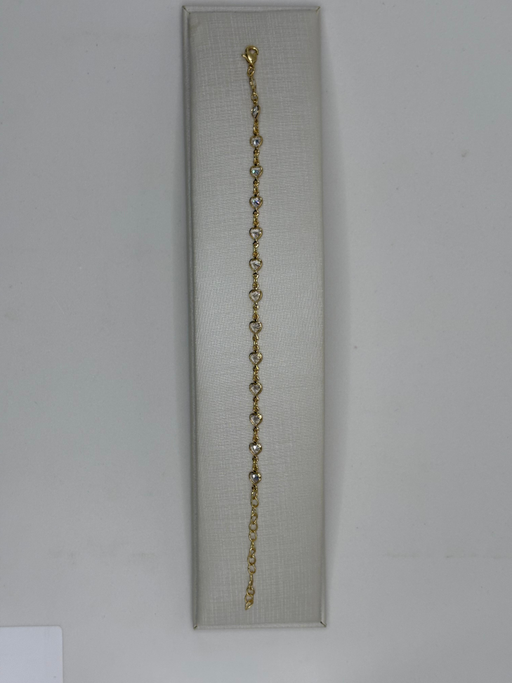 Pulseira semijoia corações - #1