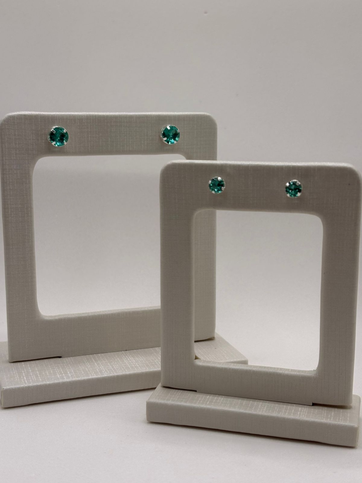 Brinco prata zircônia ponto de luz - #2