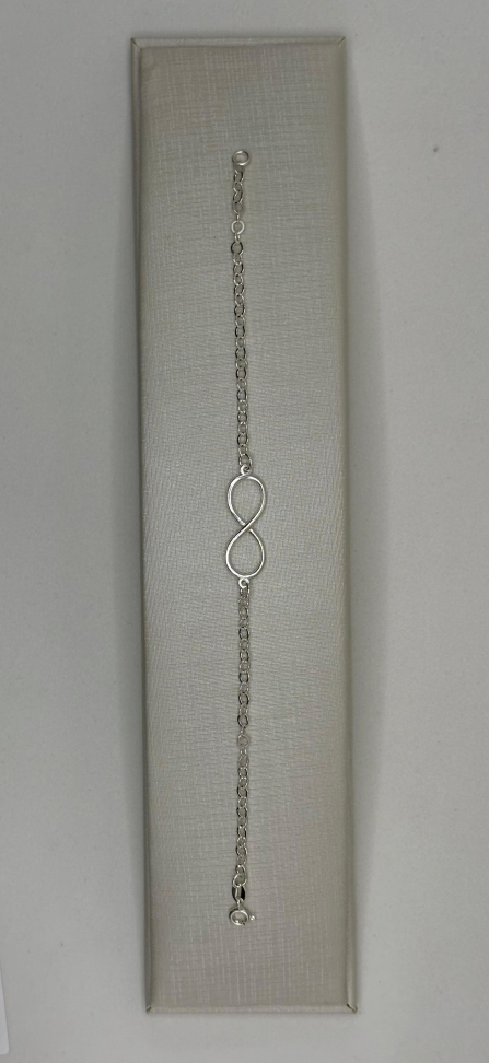 Pulseira prata símbolo do infinito - #2
