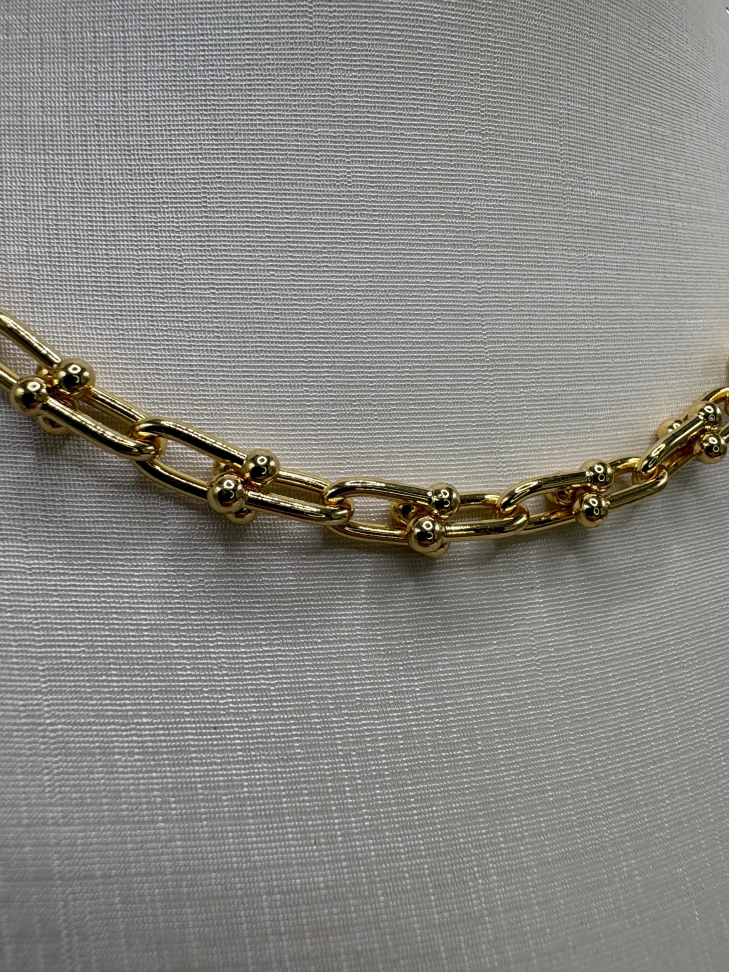 Gargantilha semijoia intercalado. - #1