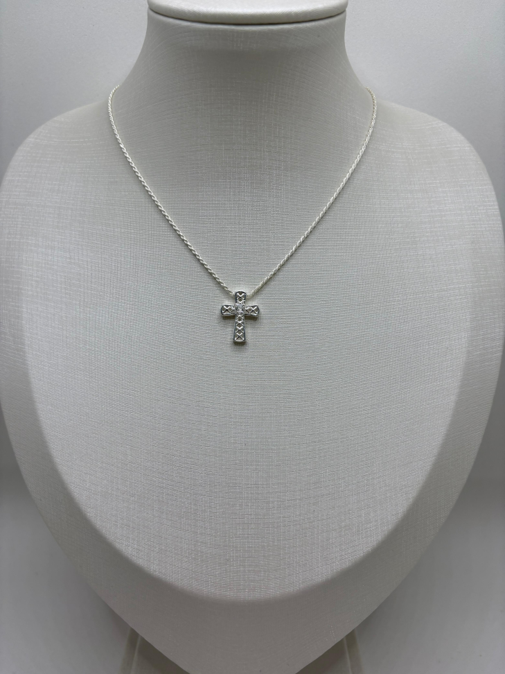 Pingente prata cruz - #2