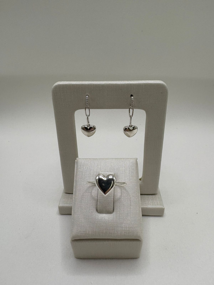 Anel prata coração - #3