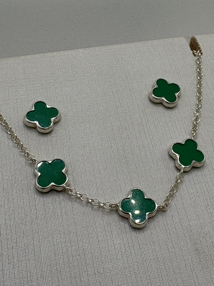 Brinco prata trevo - #4