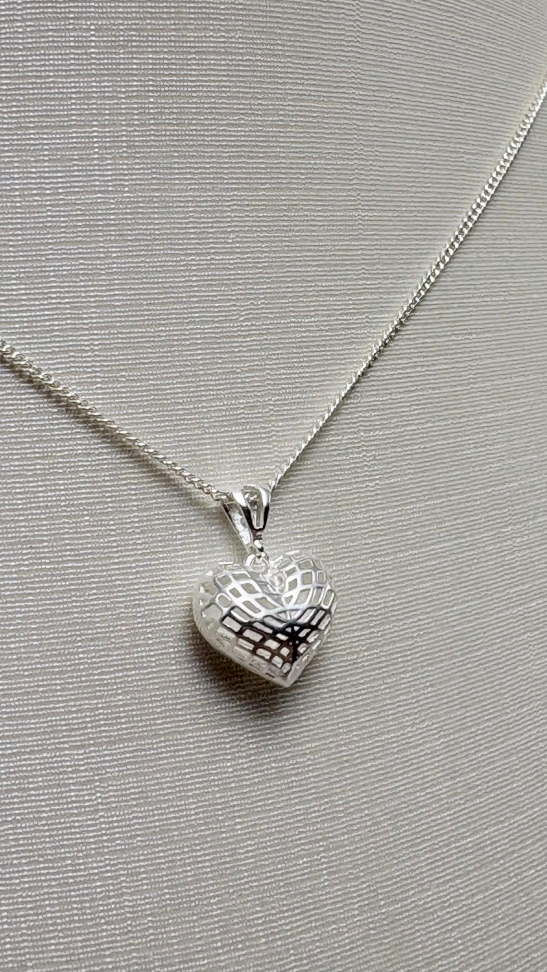 Pingente prata coração - #3