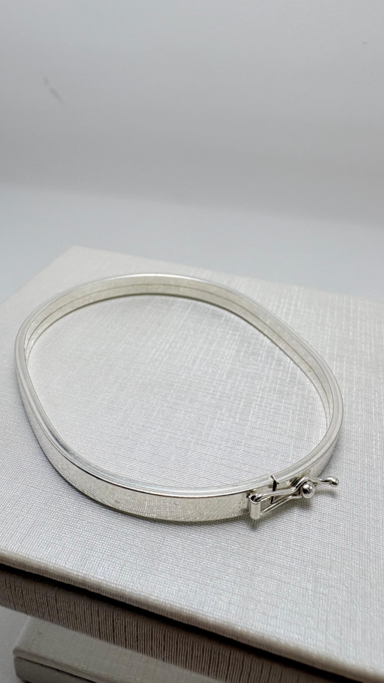 Bracelete prata filete quadrado - #1