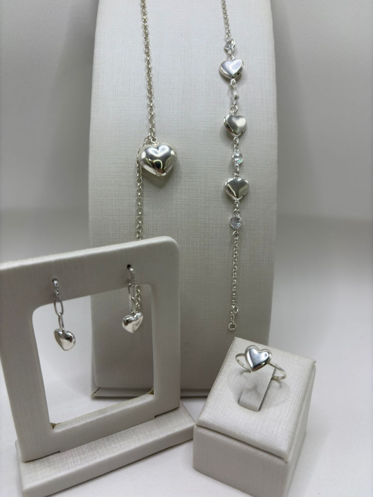 Anel prata coração - #2