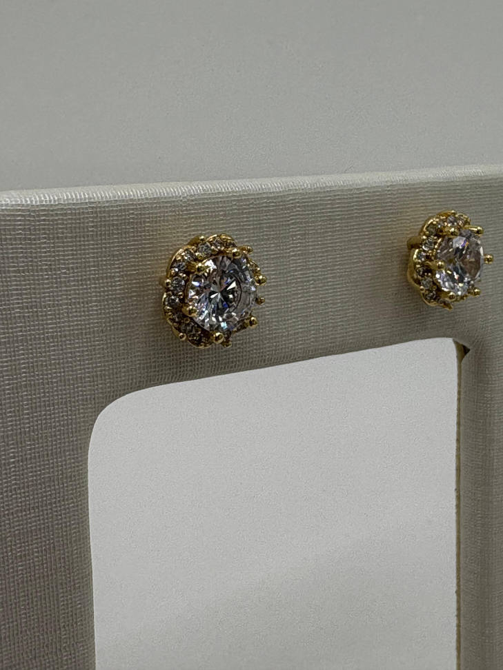 Brinco semijoia círculo zircônia - #4