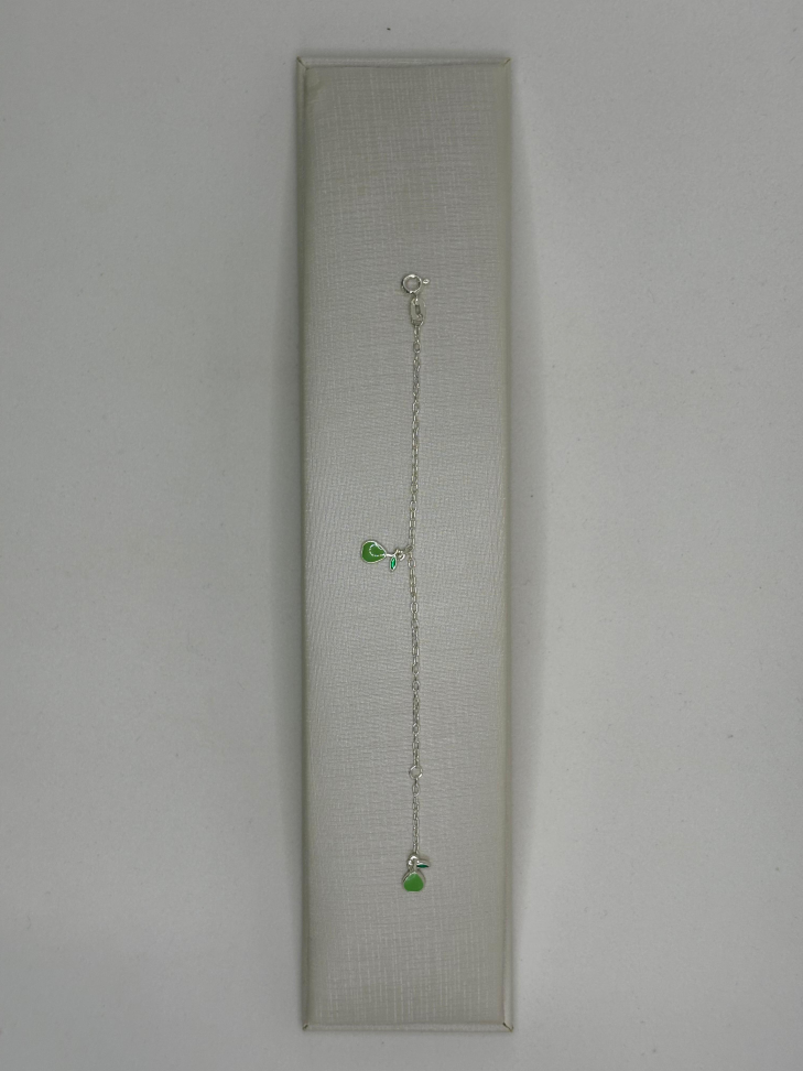 Pulseira infantil prata pera - #2