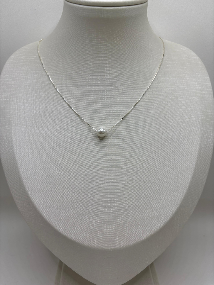 Gargantilha prata veneziana com pérola - #2