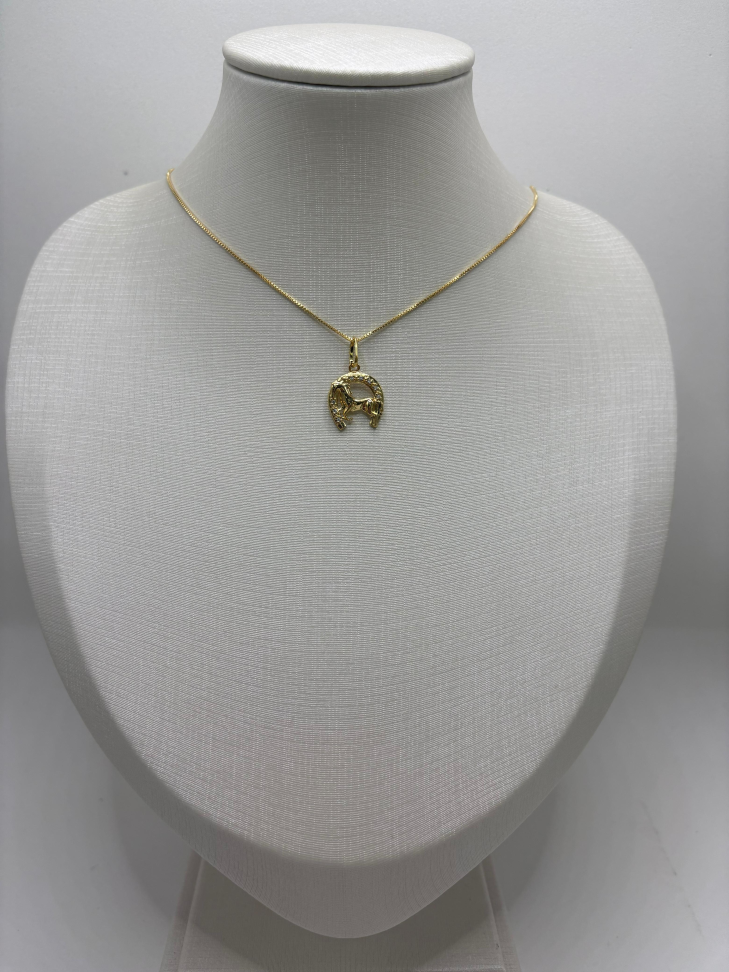 Pingente semijoia ferradura e cavalo - #3