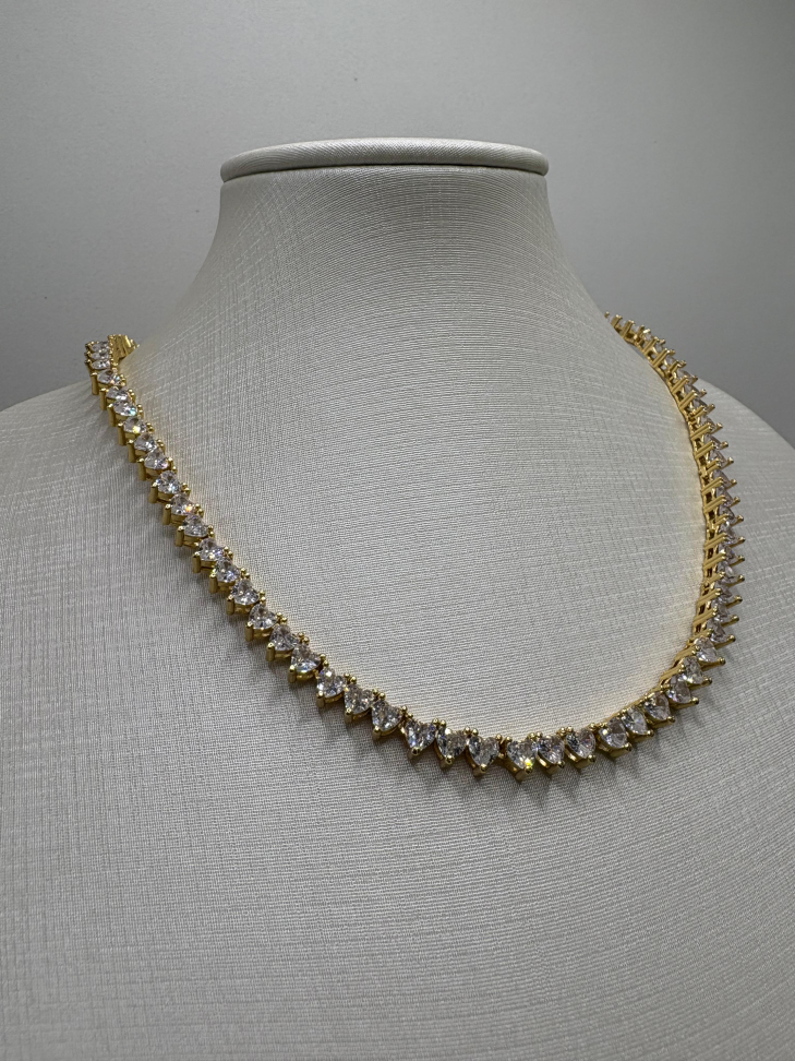 Gargantilha semijoia riviera 3 pontos 45cm - #1