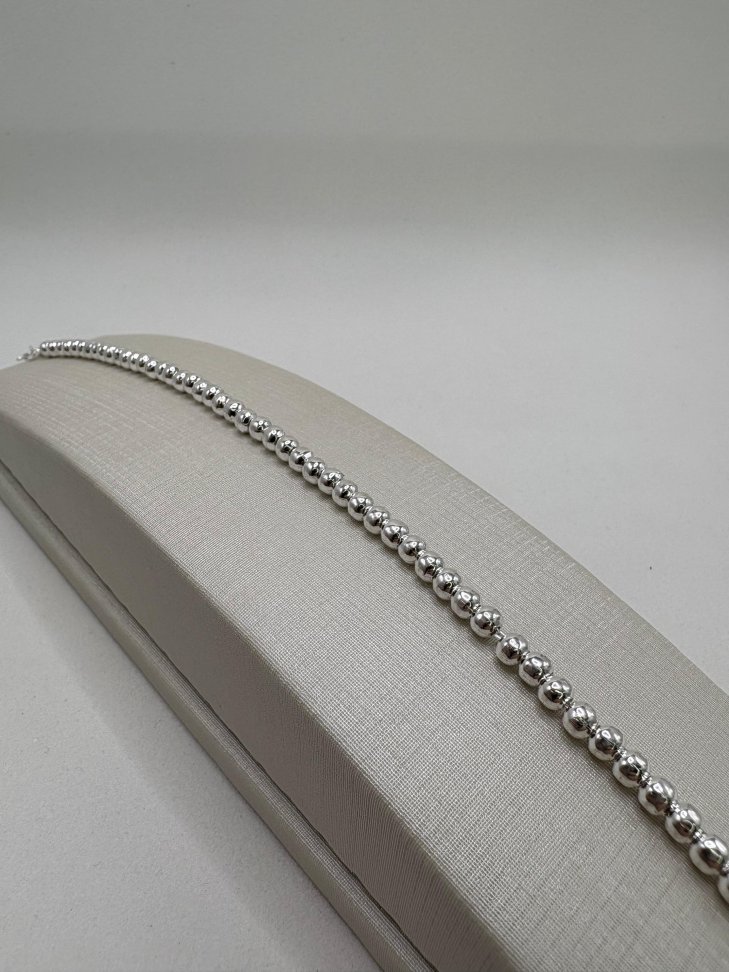 Pulseira prata bolas - #2