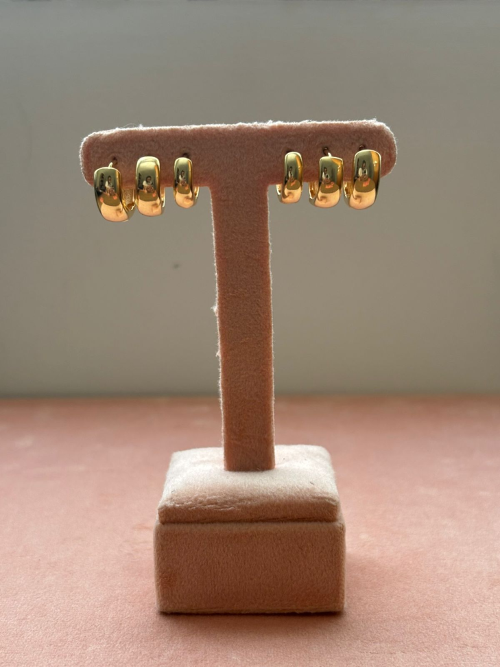 Brinco semijoia argola lisa larga - #1