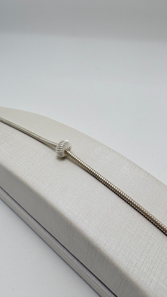 Berloque prata separador listrado - #2