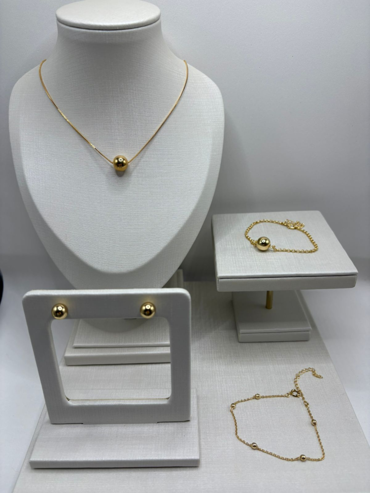 Brinco semijoia bola - #4