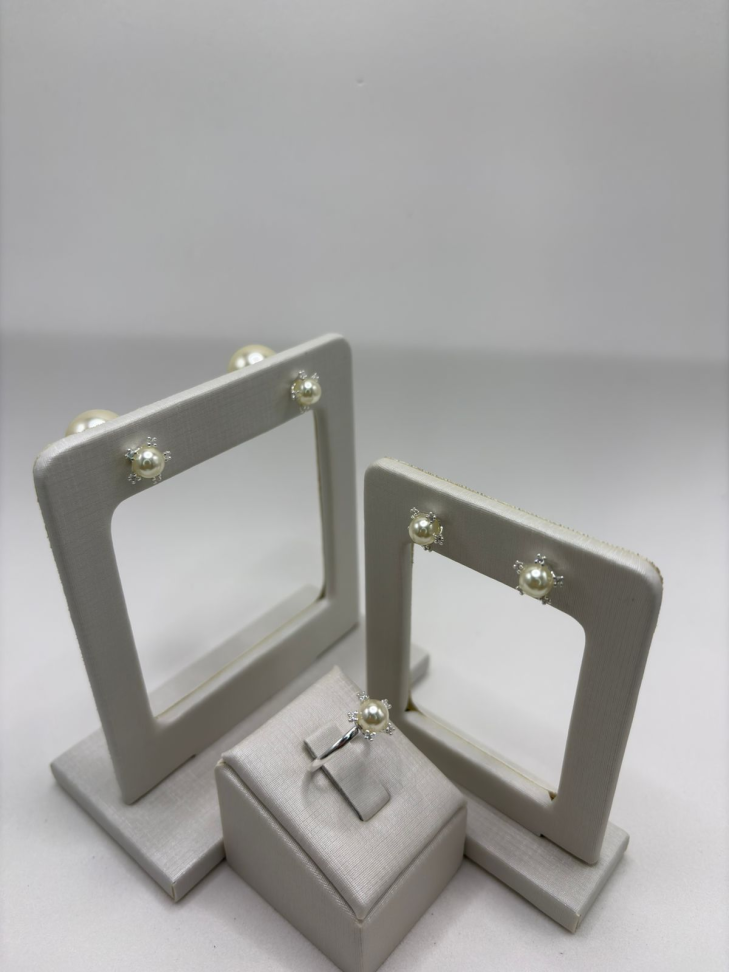 Anel prata pérola - #2