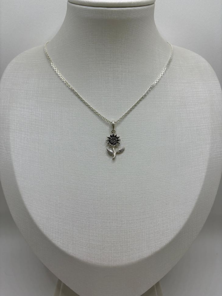 Pingente prata girassol - #2