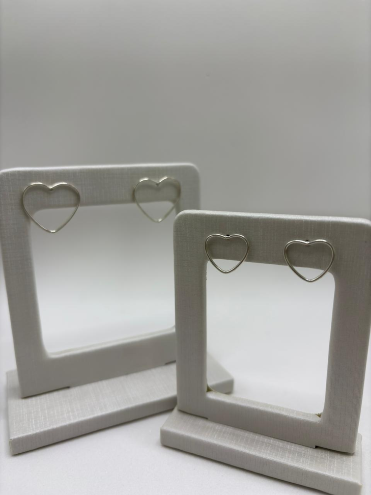 Brinco prata coração - #3