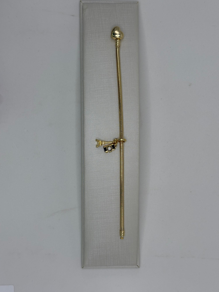 Berloque semijoia câmera e torre eiffel - #3