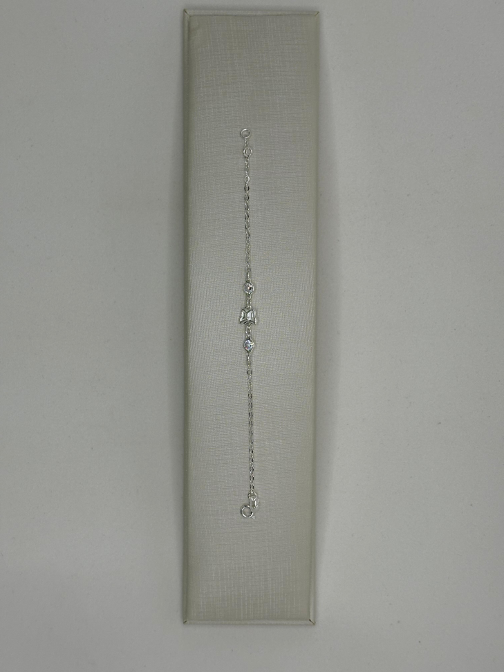 Pulseira infantil prata borboleta - #2