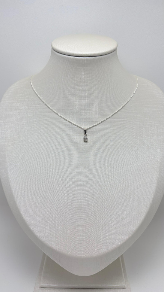 Pingente prata gota zircônia - #2