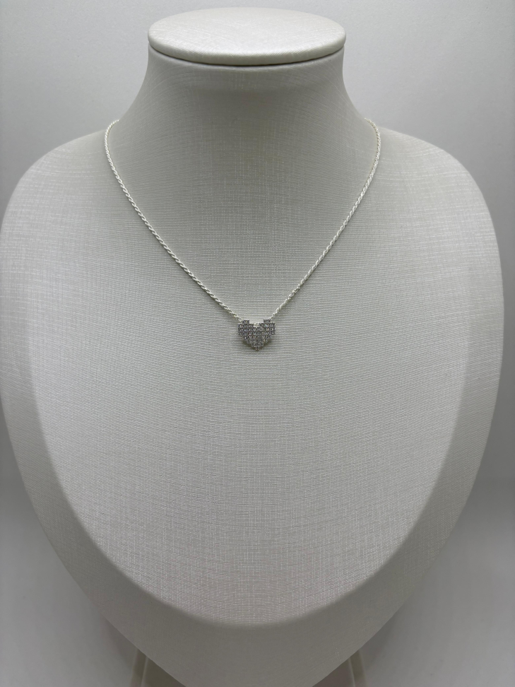 Gargantilha prata veneziana coração - #2