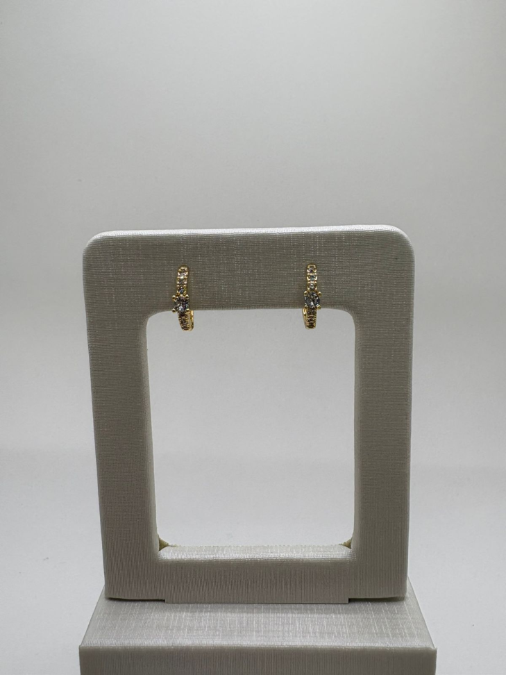 Brinco semijoia argola solitário - #2