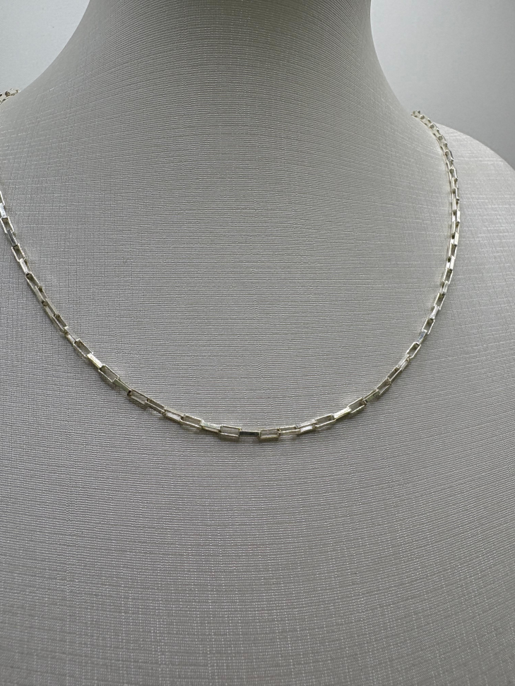 Corrente prata veneziana alongada quadrado 60cm - #2