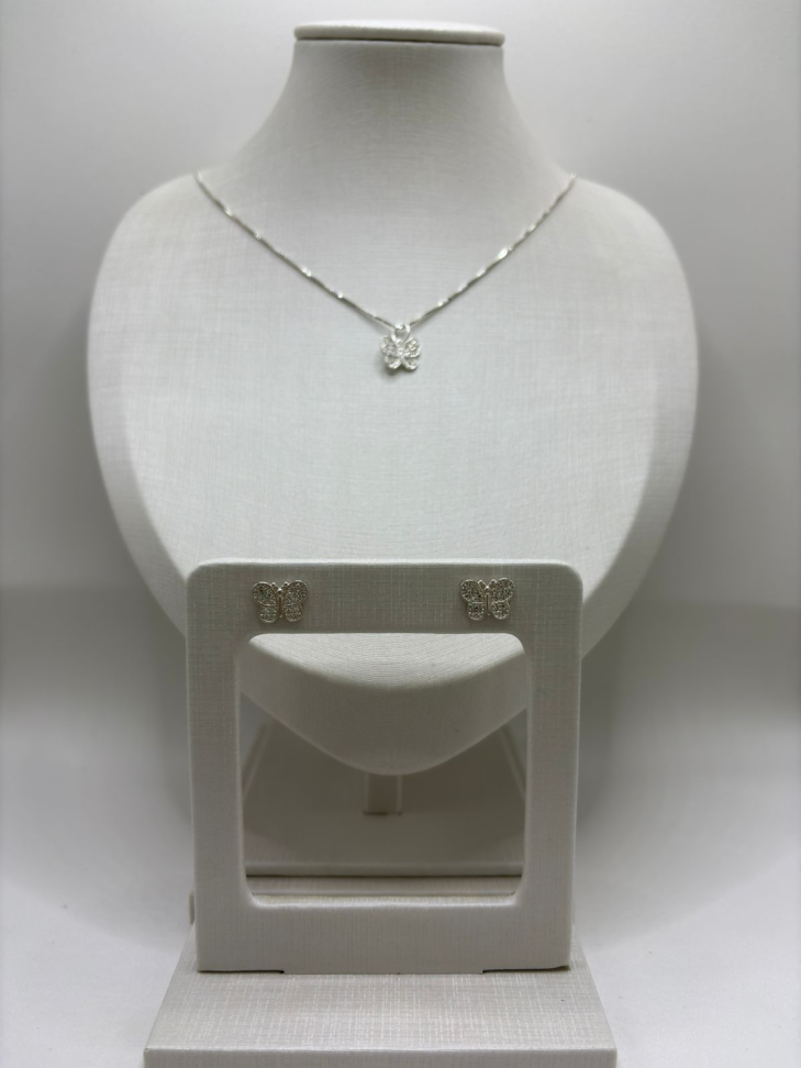 Brinco prata borboleta - #2