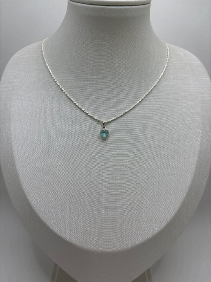 Pingente prata coração zircônia - #2