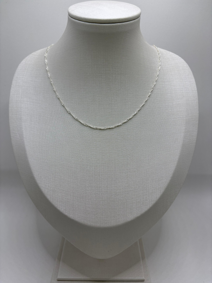 Corrente prata singapura 40cm - #2