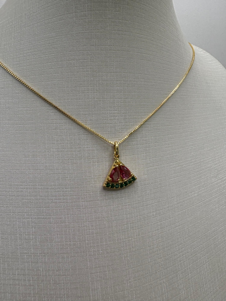 Pingente semijoia melancia - #1